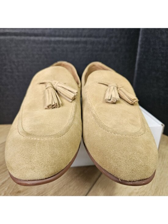 Allen Edmonds Presley Slip On Tassel Loafer Suede Mens Size 10D New Light Tan main image 8